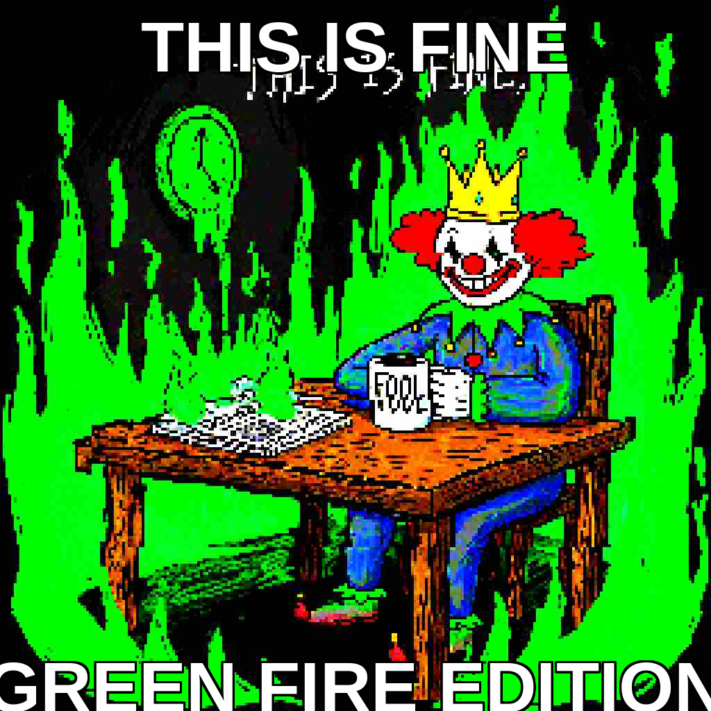 This Is Fine Green Fire